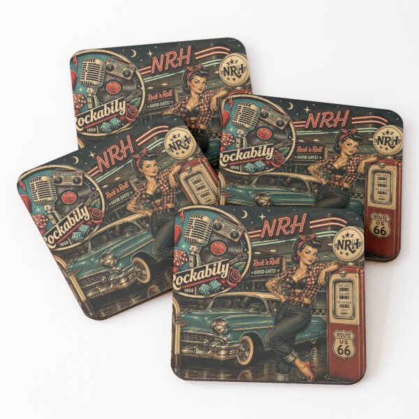 Item preview, Rockabilly Pin-Up Girl Gas Pump Classic Car Route 66 Sign designed and sold by Normandy Road Heritage.