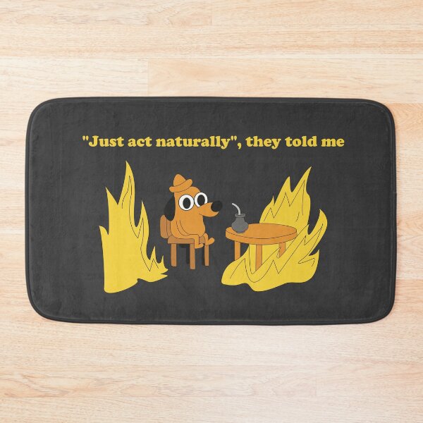 Item preview, Trying to Act Natural Funny Cartoon Dog (Black Edition) designed and sold by beboplab.