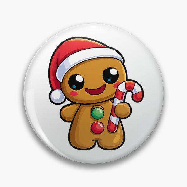 Item preview, Cute Christmas Gingerbread Mascot designed and sold by Retro Whimsy.