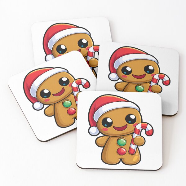 Item preview, Cute Christmas Gingerbread Mascot designed and sold by Retro Whimsy.