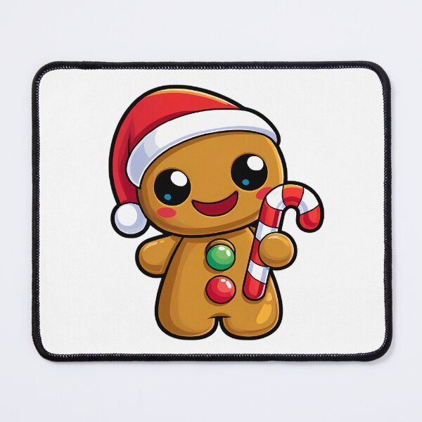 Item preview, Cute Christmas Gingerbread Mascot designed and sold by Retro Whimsy.