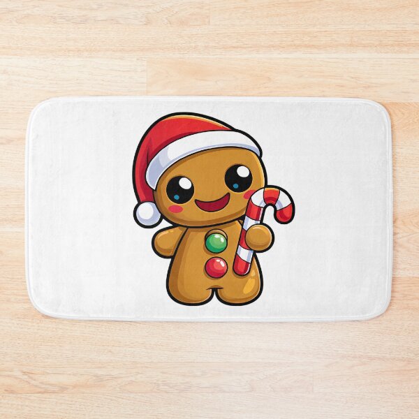 Item preview, Cute Christmas Gingerbread Mascot designed and sold by Retro Whimsy.