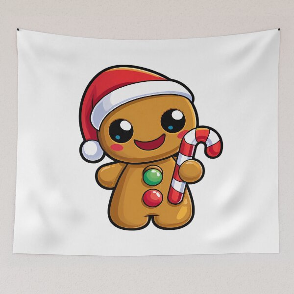 Item preview, Cute Christmas Gingerbread Mascot designed and sold by Retro Whimsy.