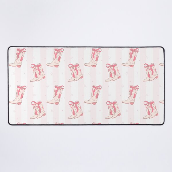 Item preview, Pink Coquette Cowboy Boots & Ribbon Bows Striped Pattern designed and sold by MiaBellaGirl.
