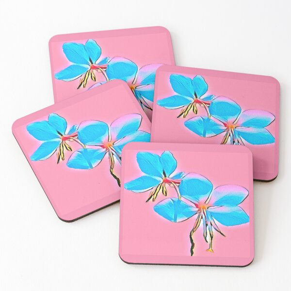 Item preview, Moody Electric Blue Gaura Flower Pop Art designed and sold by BalkanBloom.