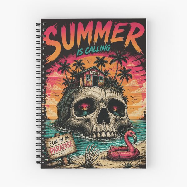 Item preview, Summer Skull Shirt Goth Paradise Beach T-Shirt designed and sold by ERODED SELF.
