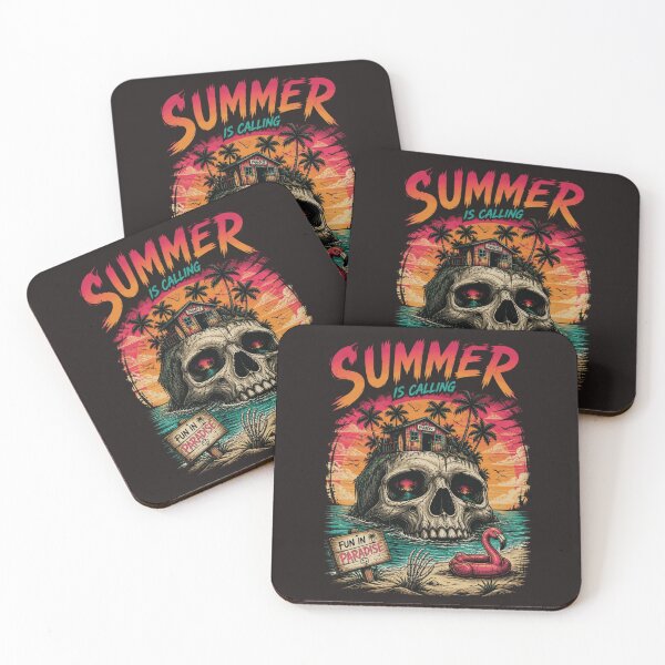 Item preview, Summer Skull Shirt Goth Paradise Beach T-Shirt designed and sold by ERODED SELF.