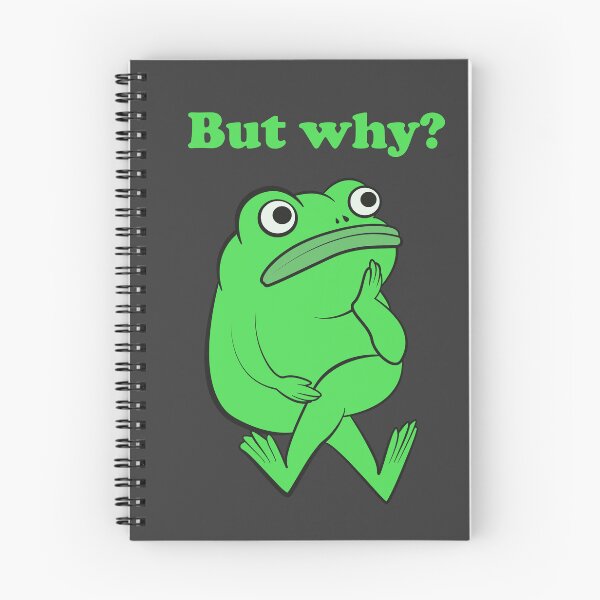 Item preview, But Why Funny Frog Overthinking (Black Edition) designed and sold by beboplab.