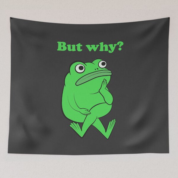 Item preview, But Why Funny Frog Overthinking (Black Edition) designed and sold by beboplab.