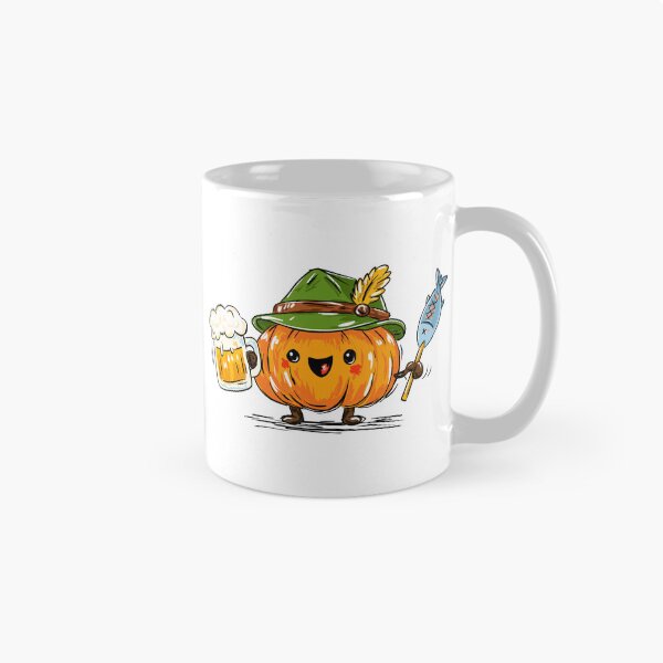 Item preview, Cute Oktoberfest Pumpkin with Beer and Fish designed and sold by HRSCreates.