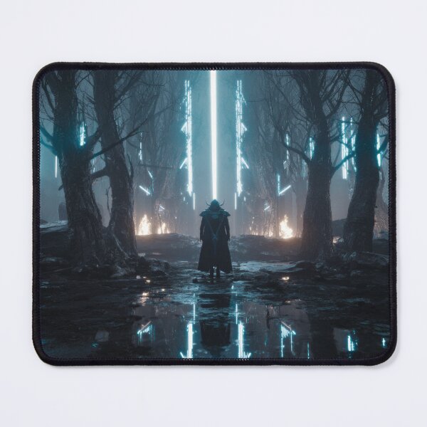 Item preview, Sci-Fi Viking Warrior Wall Art, Enchanted Forest Poster designed and sold by AetherianArchive.