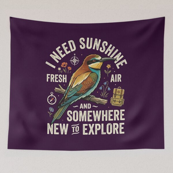 Item preview, European Bee-eater I Need Sunshine Fresh Air And Somewhere New To Explore designed and sold by Max Store.