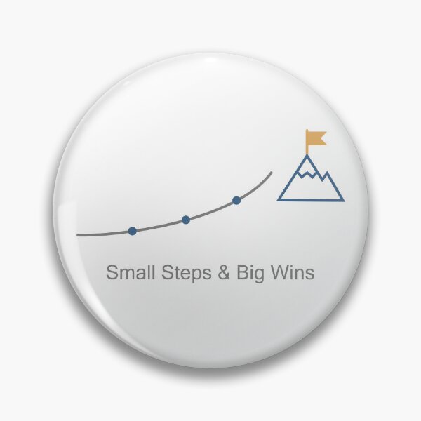 Item preview, Small Steps, Big Wins Progress & Growth Motivation Quote ADHD Productivity Minimalism designed and sold by MoqunaDesign.