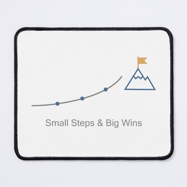 Item preview, Small Steps, Big Wins Progress & Growth Motivation Quote ADHD Productivity Minimalism designed and sold by MoqunaDesign.