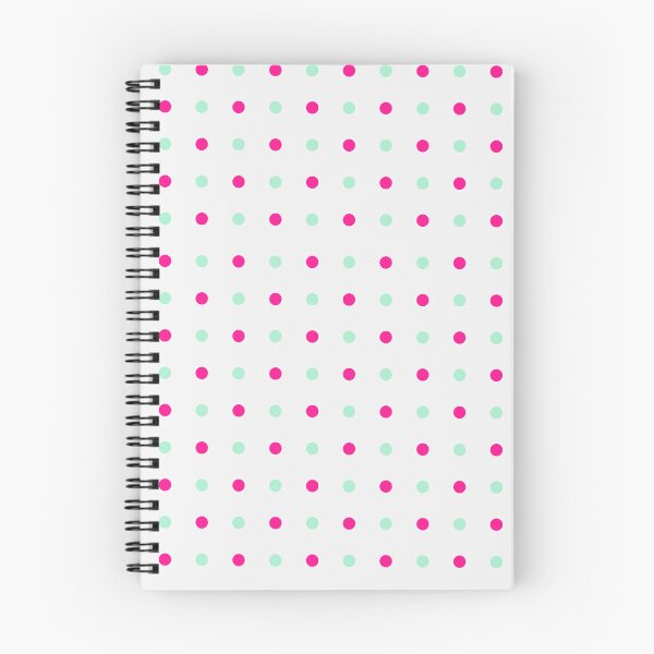 Item preview, Candy Pink and Mint Dots on Gray Grid Background designed and sold by BriSher.