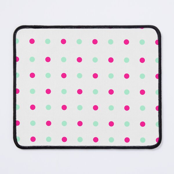 Item preview, Candy Pink and Mint Dots on Gray Grid Background designed and sold by BriSher.