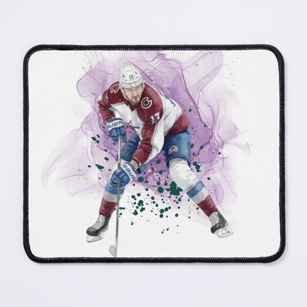 Item preview, Ice Hockey Player in Action - Abstract Smoke & Gold Splatter designed and sold by Cucuzeus.