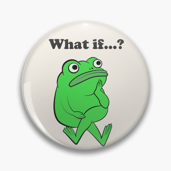 Item preview, What If Funny Frog Overthinking designed and sold by beboplab.