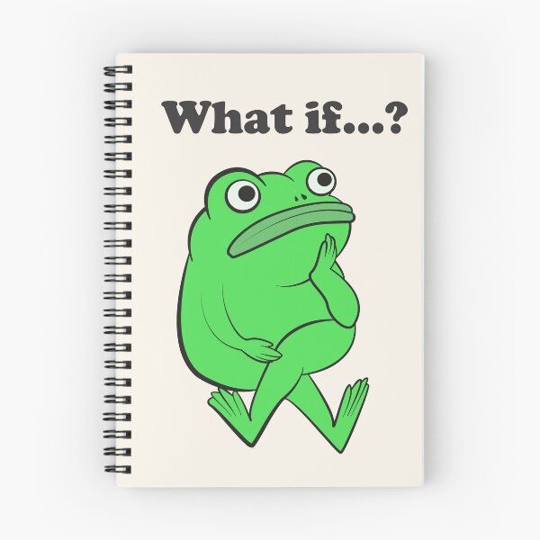 Item preview, What If Funny Frog Overthinking designed and sold by beboplab.