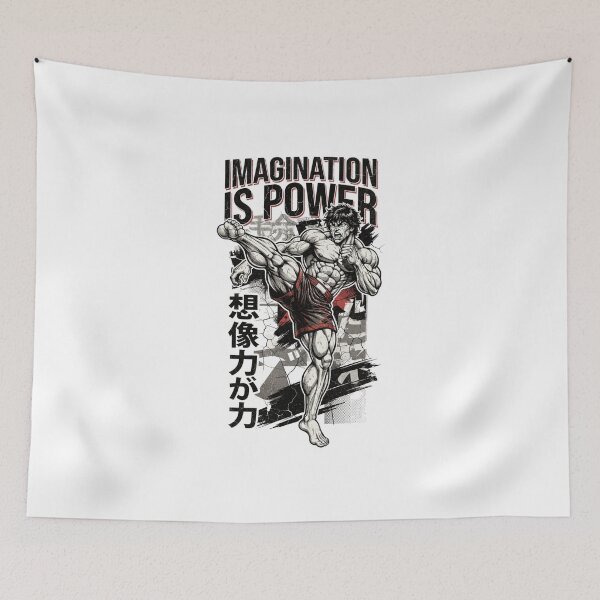 Item preview, Baki Hanma Imagination Is Power Anime High Kick  designed and sold by FreakToons.