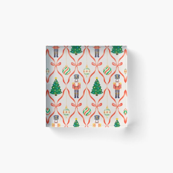 Item preview, Vintage Watercolor Christmas Ribbons on Cream designed and sold by QuestingPixel.