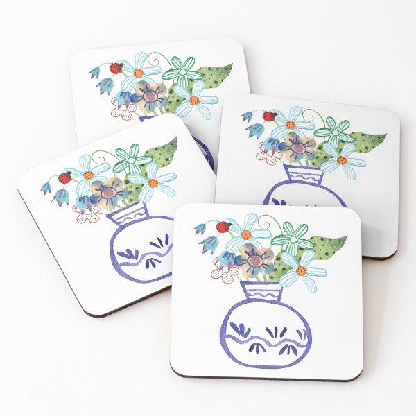 Item preview, Wildflower Bouquet in Blue Vase designed and sold by White Rabbit Design .