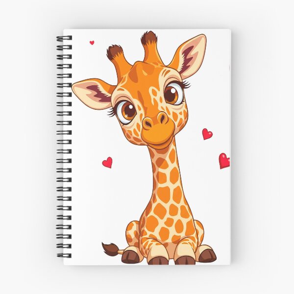 Item preview,  Adorable Baby Giraffe Love Hearts Art, Cute Kawaii Baby Giraffe Hearts Design) designed and sold by Drindumentaria.