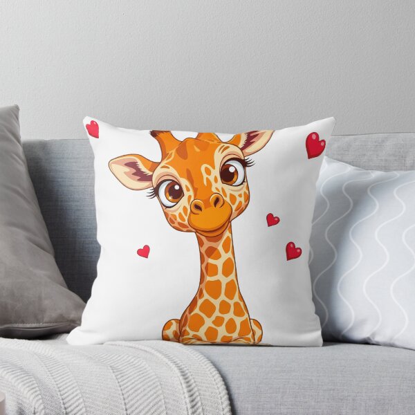 Item preview,  Adorable Baby Giraffe Love Hearts Art, Cute Kawaii Baby Giraffe Hearts Design) designed and sold by Drindumentaria.