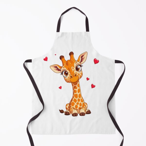 Item preview, Adorable Baby Giraffe Love Hearts Art, Cute Kawaii Baby Giraffe Hearts Design) designed and sold by Drindumentaria.