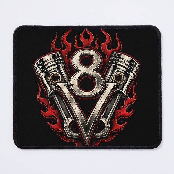 Item preview, V8 Engine Pistons and Flames Hot Rod Design designed and sold by Roadkill Creations.