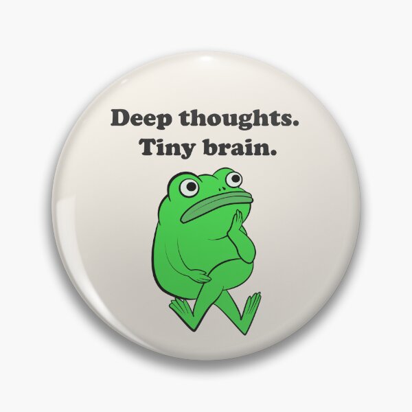 Item preview, Deep Thoughts Tiny Brain Funny Frog designed and sold by beboplab.
