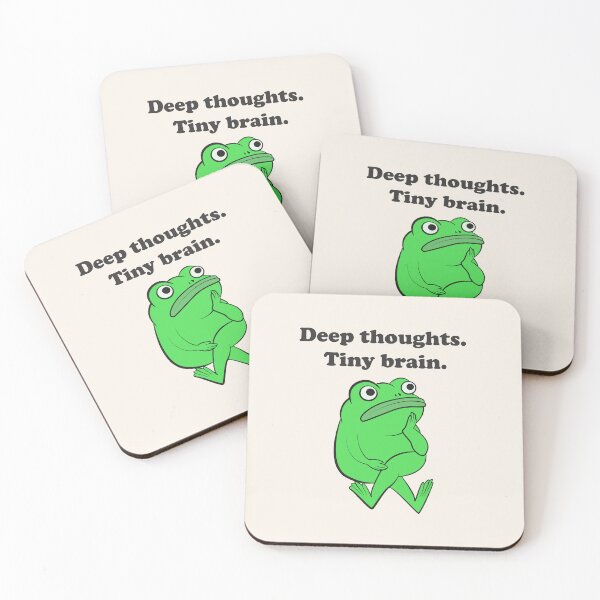 Item preview, Deep Thoughts Tiny Brain Funny Frog designed and sold by beboplab.