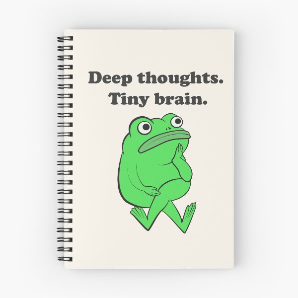 Item preview, Deep Thoughts Tiny Brain Funny Frog designed and sold by beboplab.