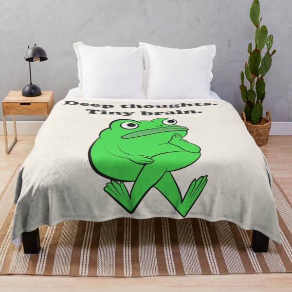 Item preview, Deep Thoughts Tiny Brain Funny Frog designed and sold by beboplab.
