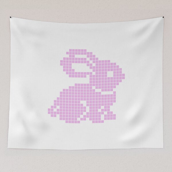 Item preview, Cute Minimalist Pink Pixelated Bunny designed and sold by soupmakes.