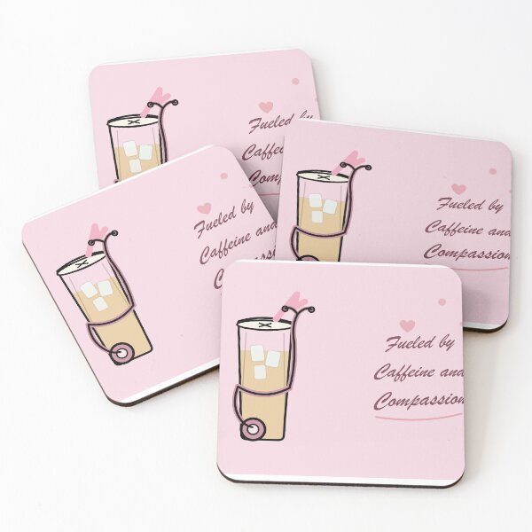 Item preview, Fueled by Caffeine and Compassion – Iced Coffee Stethoscope Sticker designed and sold by Dark Flame Creations.