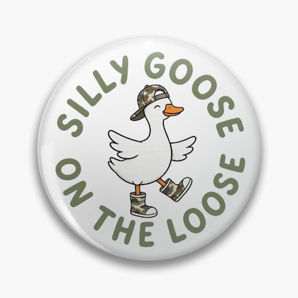 Artikelvorschau, Silly Goose on the Loose - Cute Camo Goose Cartoon entworfen und verkauft von Channel1Design.