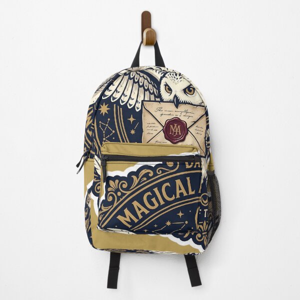 Item preview, Dark Magical Academy Snowy Owl Acceptance Letter Crest Art designed and sold by KreonaTime.