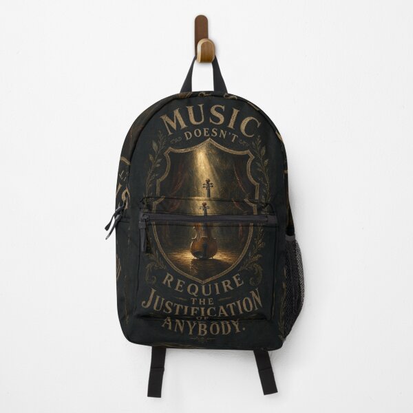Item preview, Beethoven Quote: Music doesn't require the justification of anybody - Dark Academia Classical Music Independent Art designed and sold by DoReMiStudio.