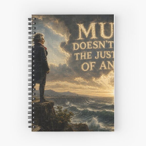 Item preview, Beethoven Quote: Music doesn't require the justification of anybody - Dark Academia Classical Music Independent Art designed and sold by DoReMiStudio.