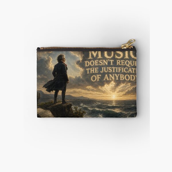 Item preview, Beethoven Quote: Music doesn't require the justification of anybody - Dark Academia Classical Music Independent Art designed and sold by DoReMiStudio.