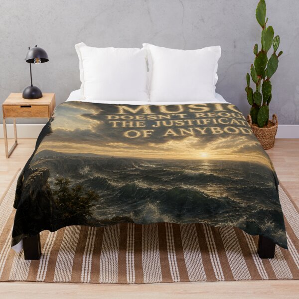 Item preview, Beethoven Quote: Music doesn't require the justification of anybody - Dark Academia Classical Music Independent Art designed and sold by DoReMiStudio.