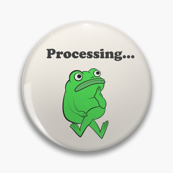 Item preview, Processing Funny Frog Overthinking designed and sold by beboplab.