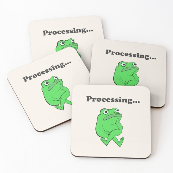 Item preview, Processing Funny Frog Overthinking designed and sold by beboplab.