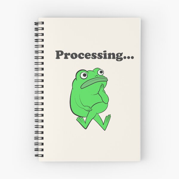 Item preview, Processing Funny Frog Overthinking designed and sold by beboplab.