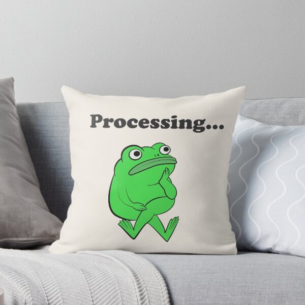 Item preview, Processing Funny Frog Overthinking designed and sold by beboplab.