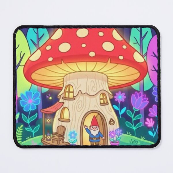 Item preview, Magical Mushroom House Fantasy Forest Art designed and sold by DailySparks.