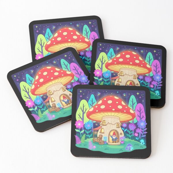 Item preview, Magical Mushroom House Fantasy Forest Art designed and sold by DailySparks.