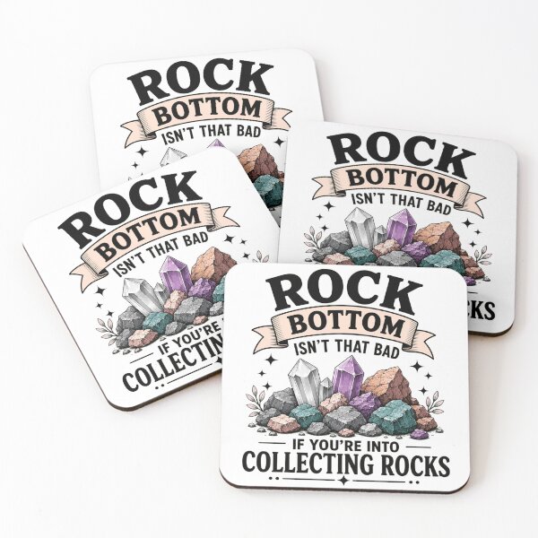 Item preview, Rock Bottom Isn’t That Bad If You’re Into Collecting Rocks Funny Rock Collector Humor designed and sold by 76Valeria.