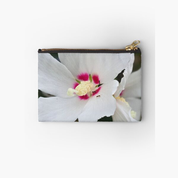 Item preview, White Hibiscus Bloom with Pink Center Photo designed and sold by NikaNavi.